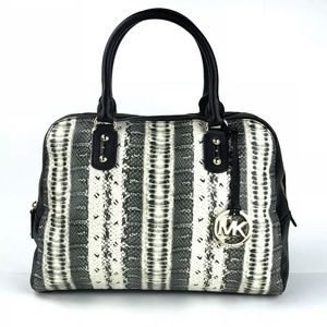 Michael Kors Python Embossed Domed Satchel